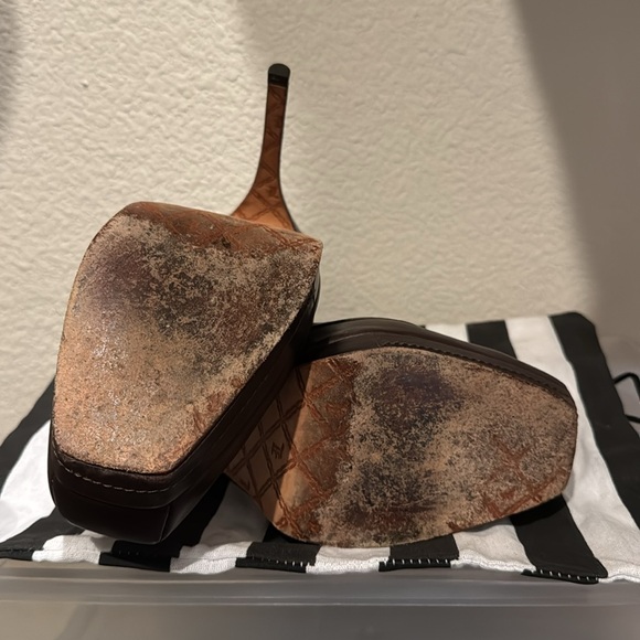 L.A.M.B Gwen Stefani Brown Platform Heels - Picture 4 of 6